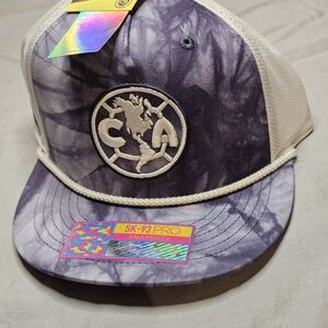 Purple and‎ White Snapback Hat